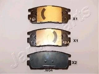 <strong>CHEVROLET колодки гальмівні задні дискові Captiva JAPANPARTS PP-W04AF (фото 1)</strong>