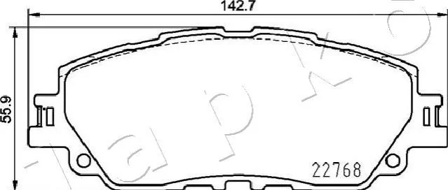 <strong>Колодки гальмівні передні Toyota Camry 2.5 Hybrid (17 -), RAV 4 (18 -)/Lexus ES, UX (18-) JAPKO 502026 (фото 1)</strong>