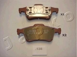 Колодки гальмівні дискові Mazda 3 1.4 (04-09),Mazda 3 1.4 (03-09),Mazda 3 1.6 (JAPKO 51138