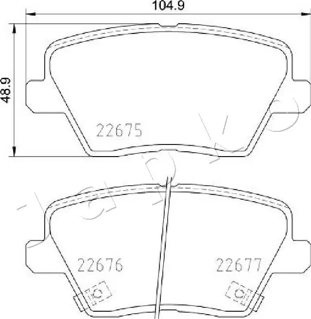 <strong>Колодки гальмівні дискові задні Hyundai i30 (16-)/KIA Ceed (18-) JAPKO 51K15 (фото 1)</strong>