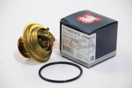 Термостат VW Transporter/LT/Golf III, IV, V/Audi A3/A6/A8 2.3-4.2 i/TD/TDI 78- (77 C) для Mercedes, Seat, Volkswagen, Ford JP GROUP 1114601410 фото товару