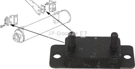Кріплення труби вихлопної VW TRANSPORTER для Volkswagen JP GROUP 1121603600 фото товара
