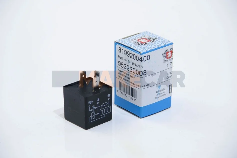 <strong>Реле поворотів (3 контакта/12V) VW/Fiat/Peugeot/Citroen/Ford/Opel JP GROUP 8199200400 (фото 1)</strong>