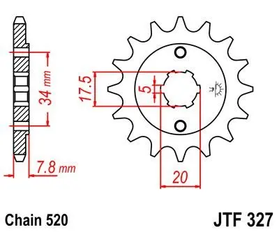<strong>Передня зірка 13зуб. CA125S Rebel/CRM125 JT MOTO 101-436-13 (фото 1)</strong>