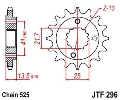 Передня зірка 16зуб. XRV650/NT650/VT600C/NV400 для JT MOTO 101-563-16 фото товару