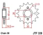 <strong>Передня зірка 16зуб. VFR750/800 CBX750F JT MOTO 105-669-16 (фото 1)</strong>