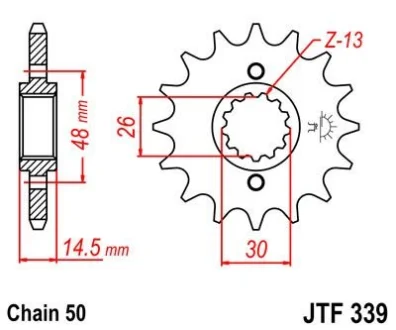 Передня зірка 16зуб. VFR750/800 CBX750F для JT MOTO 105-669-16 фото товару