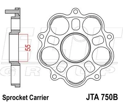 <strong>Адаптер для зірок Ducati JT MOTO 110-002 (фото 1)</strong>