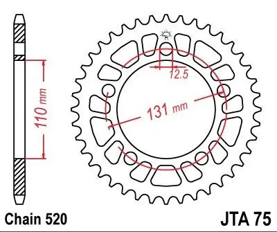 <strong>Зірка ESJOT MOTO 44зуб. BMW S1000RR JT MOTO 110-457-44 (фото 1)</strong>
