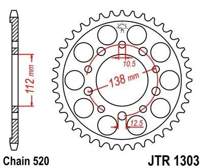 Зірка 43зуб. NC750X `12- для JT MOTO 111-454-43 фото товару