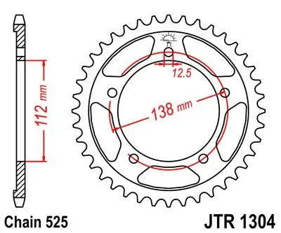 <strong>Зірка 42зуб. CB600`99/CBR900`96-/VT750DC JT MOTO 111-554-42 (фото 1)</strong>