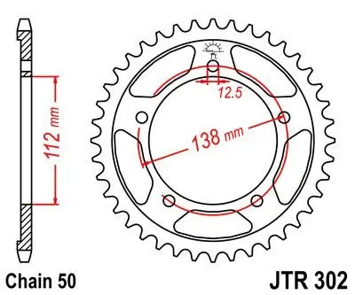 <strong>Зірка 41зуб. VTR1000F/CB1300 X-4 JT MOTO 111-654-41 (фото 1)</strong>