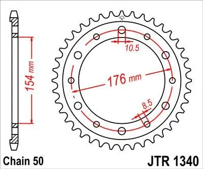 <strong>Зірка 43зуб. VFR800`02- JT MOTO 111-673-43 (фото 1)</strong>