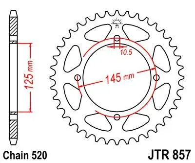 <strong>Зірка 46зуб. XTзуб.660 `96- JT MOTO 112-446-46 (фото 1)</strong>