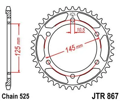 <strong>Зірка 43зуб. TDM850 `99-01 JT MOTO 112-566-43 (фото 1)</strong>