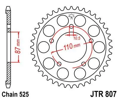 <strong>Зірка 44зуб. SV650S ?99 JT MOTO 113-551-44 (фото 1)</strong>