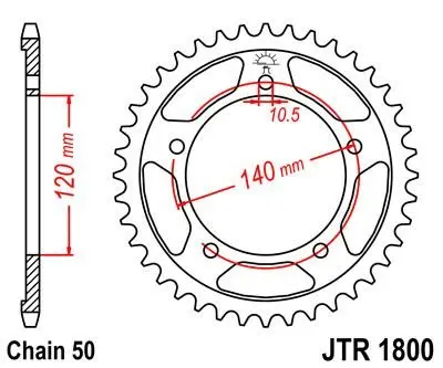 <strong>Зірка 44зуб. GSXR-1000`01-/Triumph955si JT MOTO 113-652-44 (фото 1)</strong>