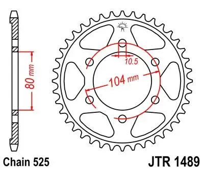 <strong>Зірка 43зуб. ZX-7R ?96- JT MOTO 114-563-43 (фото 1)</strong>