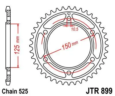 <strong>Зірка 45зуб. KTM 950 Superenduro JT MOTO 115-564-45 (фото 1)</strong>