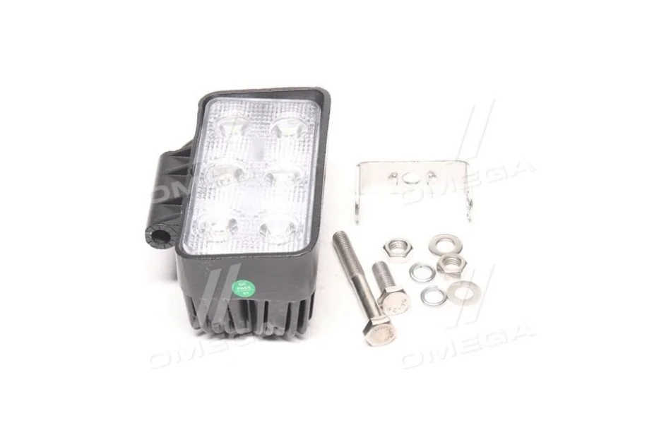 <strong>Фара LED прямокутна 18W, 6 ламп, 110*90мм, 1200Lm вузький промінь 12/24V 6000K (LITLEDA,) JUBANA 453701045 (фото 1)</strong>