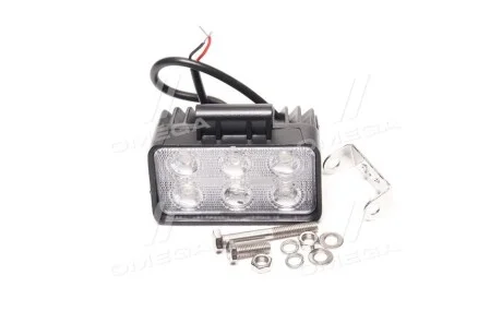 Фара LED прямокутна. 18W, 6 ламп, 110*90мм, 1200Lm широкий промінь 12/24V 6000K (LITLEDA,) для JUBANA 453701046 фото товару