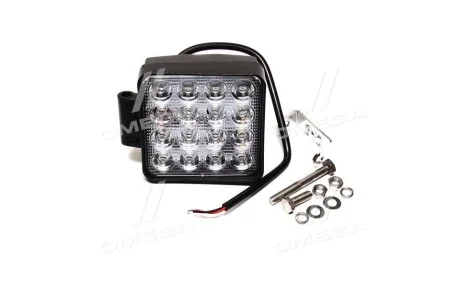Фара LED квадратна 48W, 16 ламп, 110*110мм, 3300Lm широкий промінь 12/24V 6000K (LITLEDA,) для JUBANA 453701052 фото товара