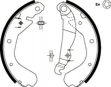 JURID OPEL Щеки тормозные Kadett D,Corsa (200*29) для Opel, Vauxhall Jurid 361371J фото товару
