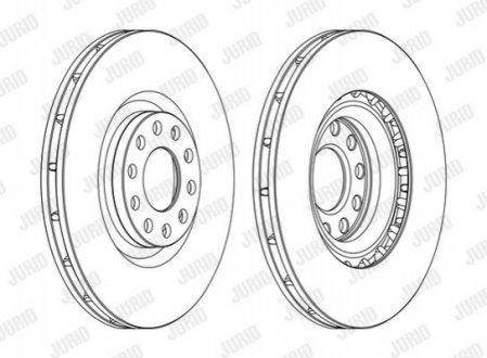 AUDI Гальмівний диск передн.A4,A6 Jurid 562205JC-1