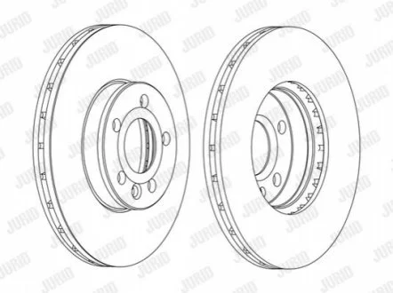 Диск гальмівний для Volkswagen, Seat, Ford Jurid 562382JC-1 фото товару