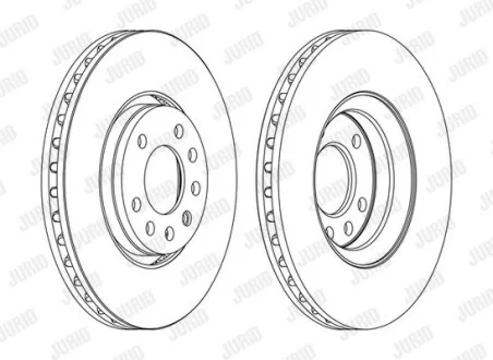 Диск гальмівний для Chevrolet, Opel, Vauxhall, Saab, Cadillac Jurid 562385JC-1 фото товара
