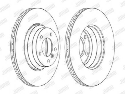 BMW диск гальмівний передн.1 E81/87,3 E90,X1 E84 04- Jurid 562395JC-1