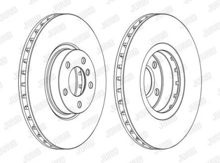 Гальмівний диск пер. BMW X5 (E70/F15/F85) 06-/X6 (E71/E72/F16/F86) 07-19 (348*62) для Jurid 562520JC-1 фото товару