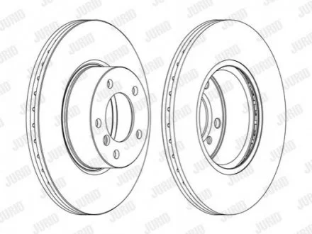 JURID BMW Гальмівний диск пер. E90 07- для Jurid 562618JC-1 фото товару