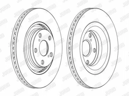 JURID TOYOTA Диск гальмівний передн.Avensis 2.0D-4D/2.2D-4D 08- для Toyota Jurid 562726JC-1 фото товару