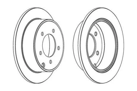 Диск гальмівний для Chrysler, Dodge, Jeep Jurid 562857JC фото товару