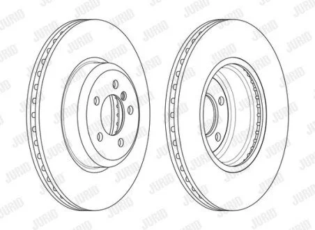 Гальмівний диск пер. BMW 3 (F30/F31/F80)/4 (F32/F33/F82/F83/F36) 11- (370*73,1) для BMW Jurid 563133JC-1 фото товару