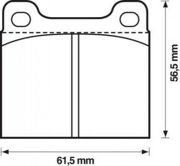 DB Тормозные колодки задние W123 -85 Jurid 571279J (фото 1)