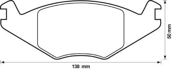 <strong>JURID Колодки гальмівні передн. GOLF/POLO 83-, SEAT IBIZA II (6K1) 1.4 i 93-02 Jurid 571315J (фото 1)</strong>