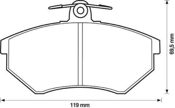 <strong>JURID Колодки тормозные передние GOLF 1.8 89-,PASSAT 89- Jurid 571357J (фото 1)</strong>