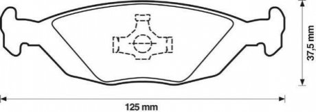 VOLVO Колодки тормозные задние 440 9/88- 460 2/90- 480 9/87 900 8/8 Jurid 571428J (фото 1)