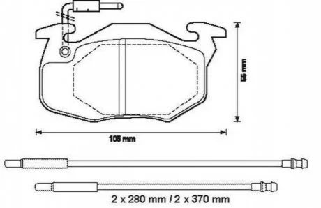 JURID CITROEN Тормозные колодки передние ZX 91-,Peugeot,Renault Clio для Jurid 571525J фото товару