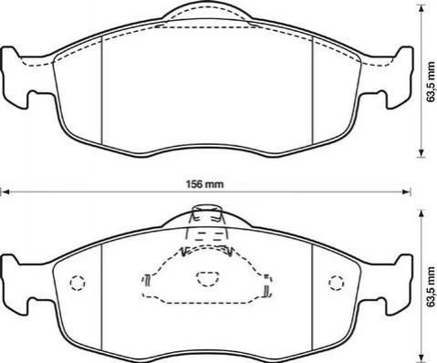 <strong>JURID Колодки тормозные передн. MONDEO 1.6I,1.8I,2.0,1.8T Jurid 571832J (фото 1)</strong>