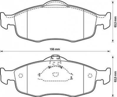 JURID Колодки тормозные передн. MONDEO 1.6I,1.8I,2.0,1.8T для Jurid 571832J фото товару