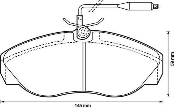 <strong>JURID FIAT Колодки тормозные передние DUCATO B 2.0,2.5D,TD 94- Jurid 571839J (фото 1)</strong>