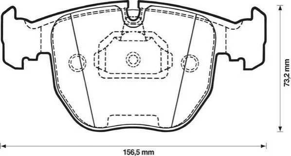 <strong>Гальмівні колодки пер. BMW 5(E39)/7(E38) 96-04 (ATE) Jurid 571873J (фото 1)</strong>
