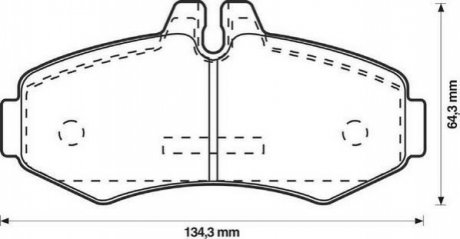 DB Тормозные колодки передние VITO 96- (BOSCH, без датчика) Jurid 571946J (фото 1)