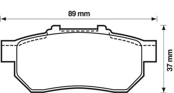 <strong>JURID HONDA Колодки тормозные задние Civic 1,5/1,6 90- Jurid 572134J (фото 1)</strong>