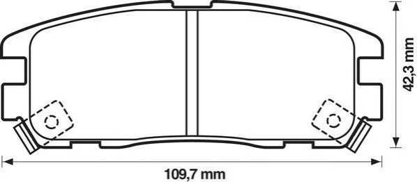 <strong>Гальмівні колодки зад. Trooper/Frontera/Monterey 91-04 Jurid 572221J (фото 1)</strong>