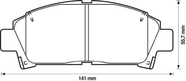 <strong>JURID TOYOTA Тормозный колодки передние CARINA -97 Jurid 572357J (фото 1)</strong>