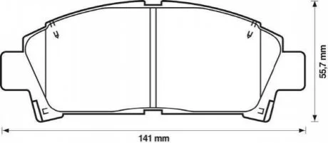 JURID TOYOTA Тормозный колодки передние CARINA -97 для Jurid 572357J фото товару
